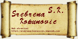 Srebrena Kopunović vizit kartica